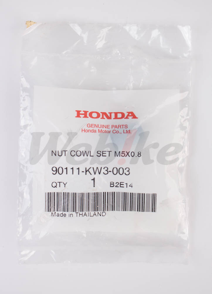 【HONDA Thailand 原廠零件】螺帽 【NUT, COWL SETTING (5mm) 90111-KW3-003】
