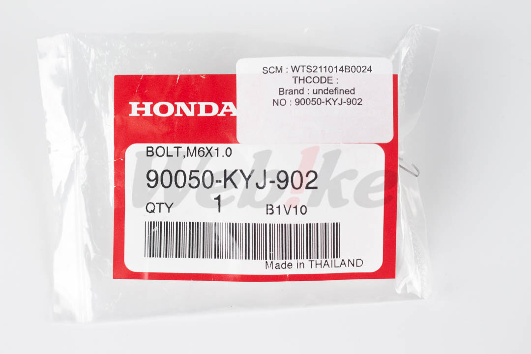 【HONDA Thailand 原廠零件】螺栓 (6 × 1.0MM) 90050-KYJ-902