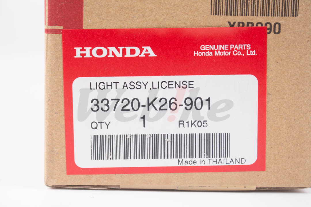 【HONDA Thailand 原廠零件】牌照燈（12V／5W） 33720-K26-901| Webike摩托百貨