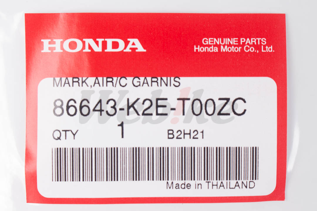【HONDA Thailand 原廠零件】CT125貼紙【MARK, AIR/C GARNIS 86643-K2E-T00ZC】