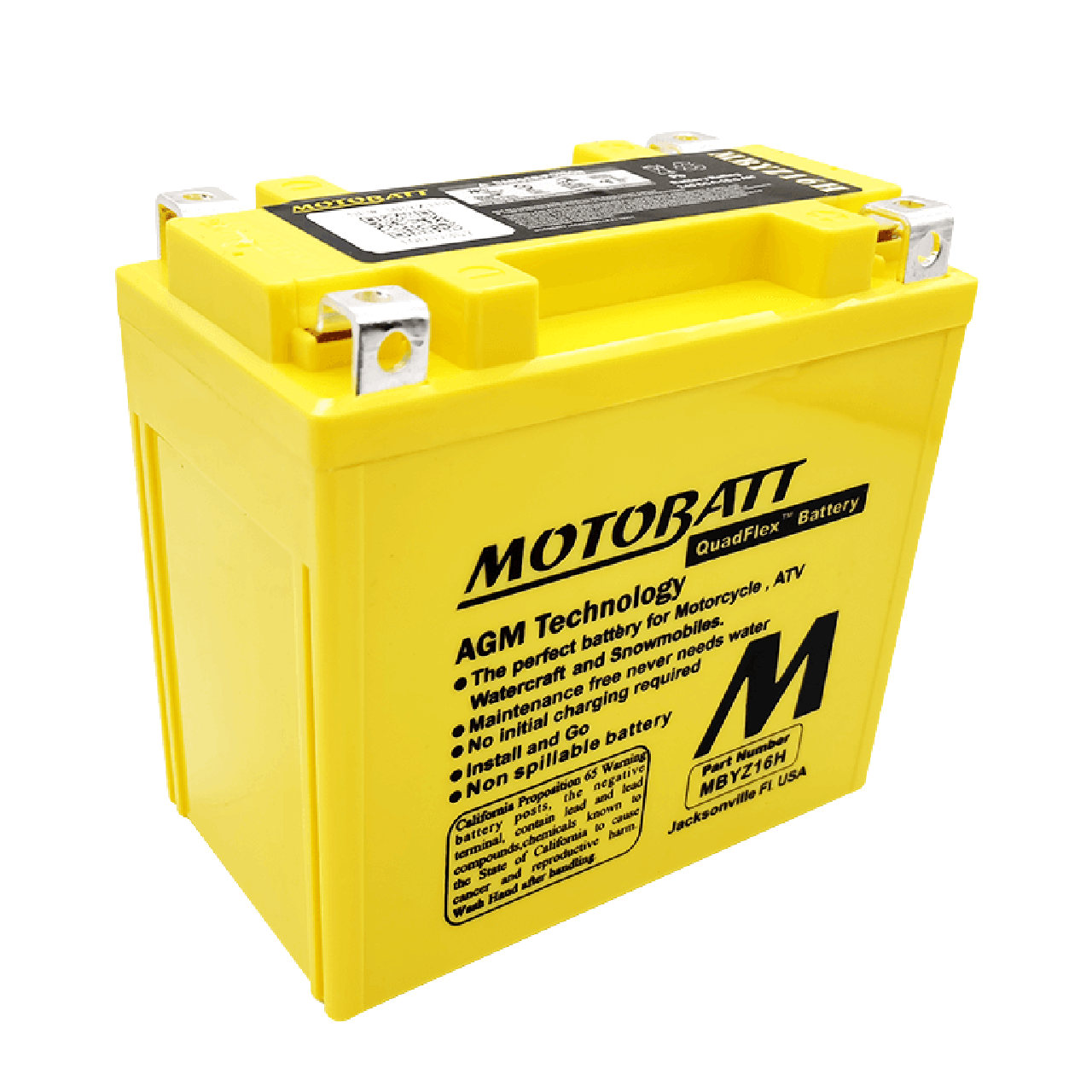 【MOTOBATT】AGM 強效型機車啟動電池 - MBYZ16H| Webike摩托百貨
