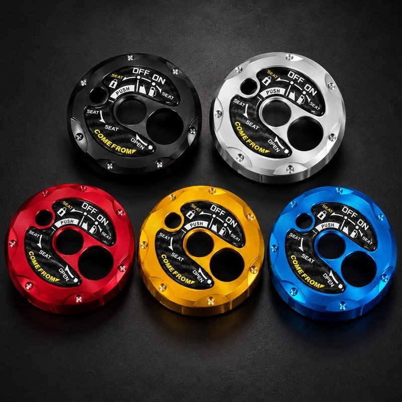 【COMEFROM】碳纖維紋立體版鎖頭蓋 JET SR / DRG1.0 等車款