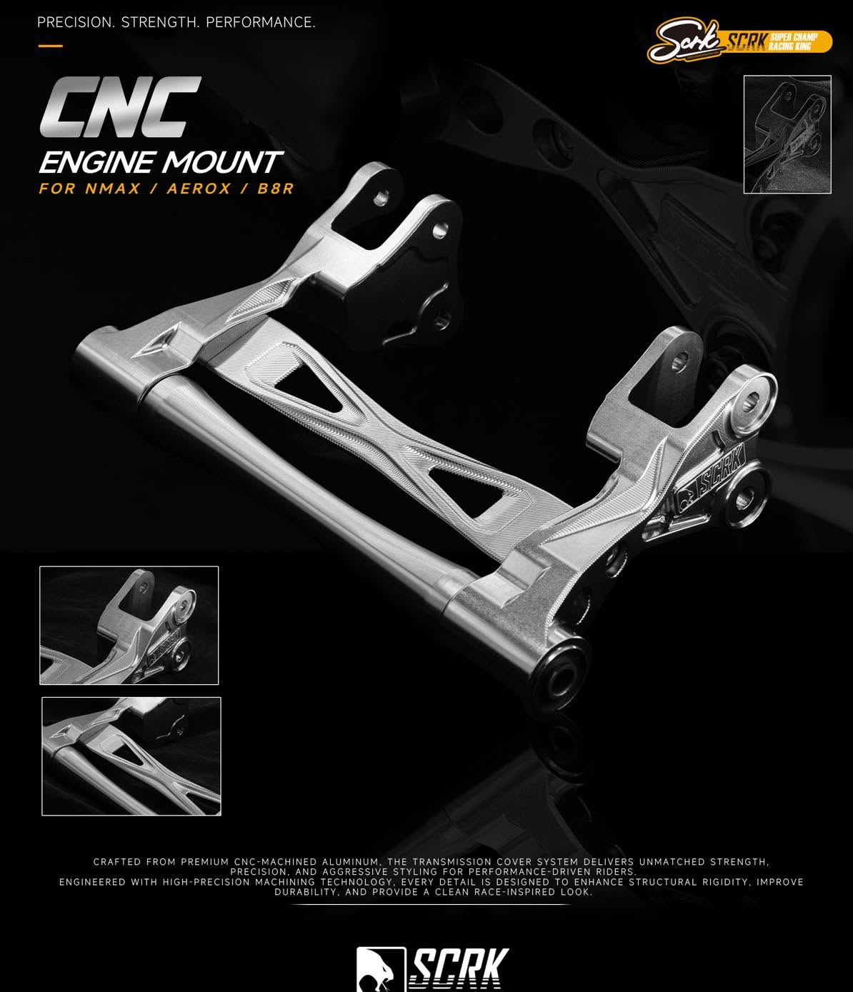 【SCRK】CNC引擎吊架 (原廠長度) NMAX / AEROX / B8R