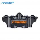 【Frando】FCC-680S CNC輻射對四卡鉗 80MM 黑橘| Webike摩托百貨