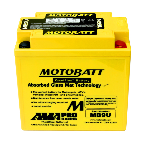 【MOTOBATT】AGM 強效型機車啟動電池 - MB9U