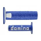 【domino】A360 通用型握把套 22-26MM (越野型 / 左右一對 藍 / 白)| Webike摩托百貨