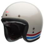 【BELL】Custom 500 STRIPE 復古安全帽 (白/藍/紅)| Webike摩托百貨