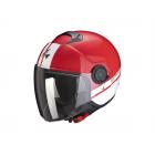 【Scorpion helmet】EXO-CITY STRADA四分之三安全帽 (白/紅)
