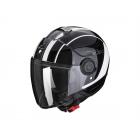 【Scorpion helmet】EXO-CITY SCOOT四分之三安全帽 (金屬黑/白)| Webike摩托百貨
