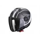 【Scorpion helmet】EXO-CITY SCOOT四分之三安全帽 (消光黑/銀)| Webike摩托百貨