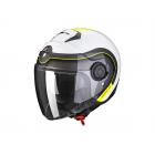 【Scorpion helmet】EXO-CITY ROLL四分之三安全帽 (珍珠白/螢光黃)| Webike摩托百貨