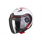 【Scorpion helmet】EXO-CITY ROLL四分之三安全帽 (亮紅/珍珠白)| Webike摩托百貨