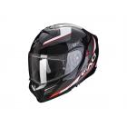 【Scorpion helmet】EXO-930 NAVIG可掀式安全帽 (金屬黑/紅)