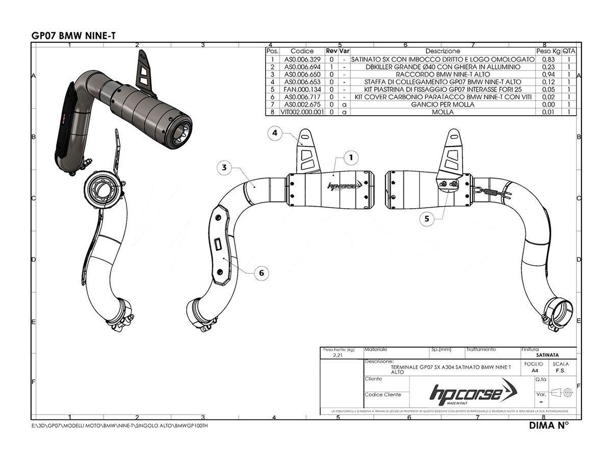 【HP Corse】GP07尾段排氣管 (高版本/不銹鋼)| Webike摩托百貨