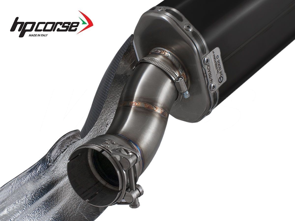 【HP Corse】SP-3短版尾段排氣管 (黑色不銹鋼/碳纖維防燙蓋)| Webike摩托百貨