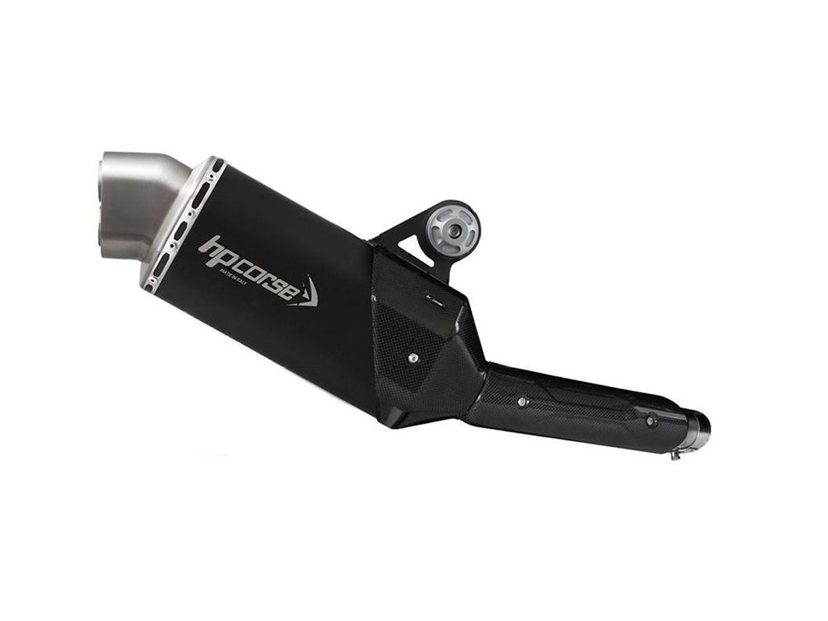【HP Corse】4-TRACK 短版尾段排氣管 (黑色不銹鋼)| Webike摩托百貨