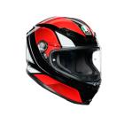 【AGV】K6 HYPHEN 黑白紅 全罩安全帽| Webike摩托百貨