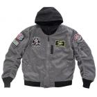 【HOUSTON】MA-1 BLACK KNIGHTS M/C 網格防摔衣 (槍鐵灰)| Webike摩托百貨