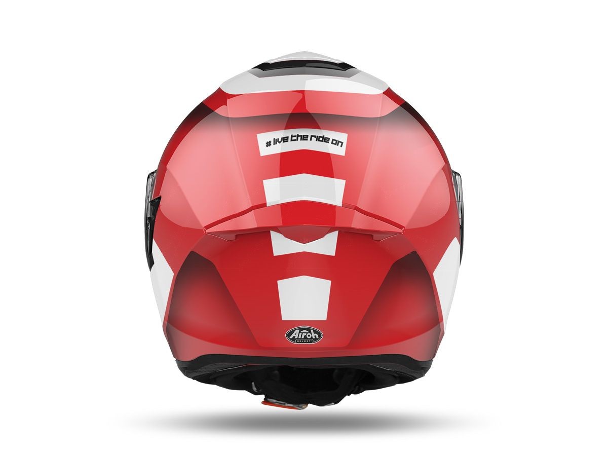 【AIROH】ST.501 DOCK全罩安全帽 (光澤紅/白)| Webike摩托百貨