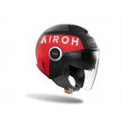 【AIROH】HELIOS UP四分之三安全帽 (消光黑/紅)| Webike摩托百貨