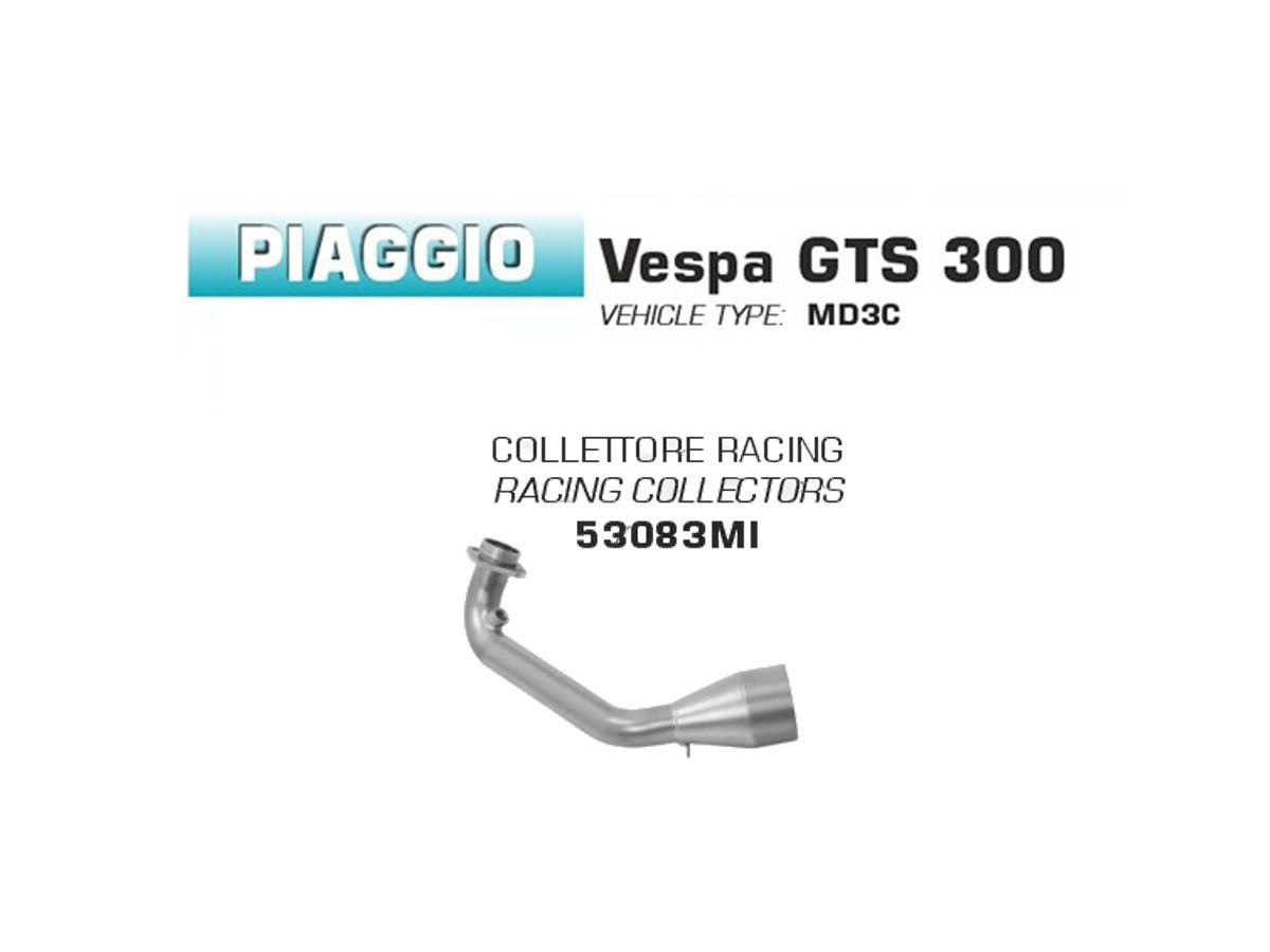 【ARROW】競技用 不鏽鋼集合管 Vespa GTS 300 HPE 2021| Webike摩托百貨