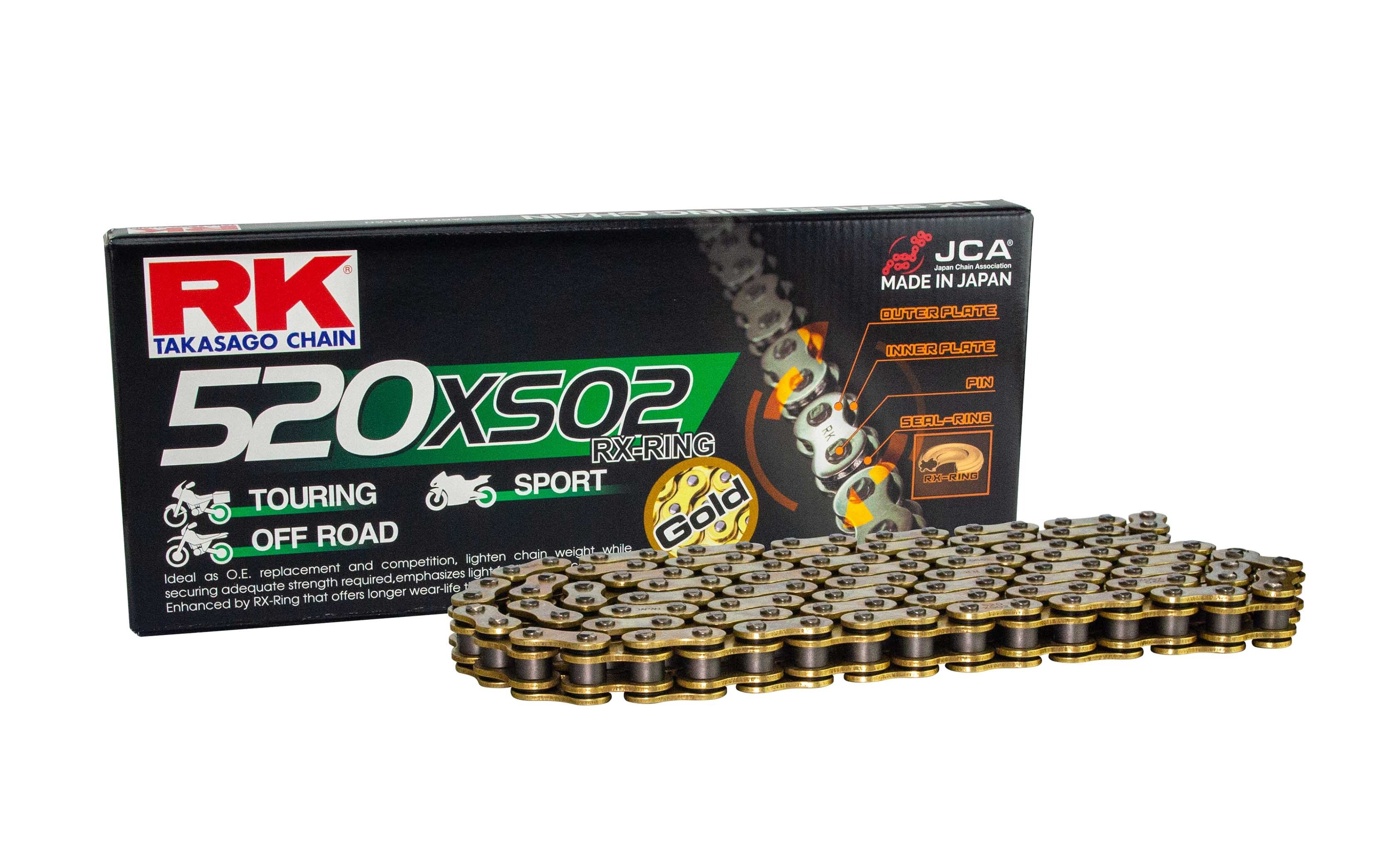 RK 金色油封鏈條GB520 XSO2 (120L) [GB520X-XSO2-120L-GO]