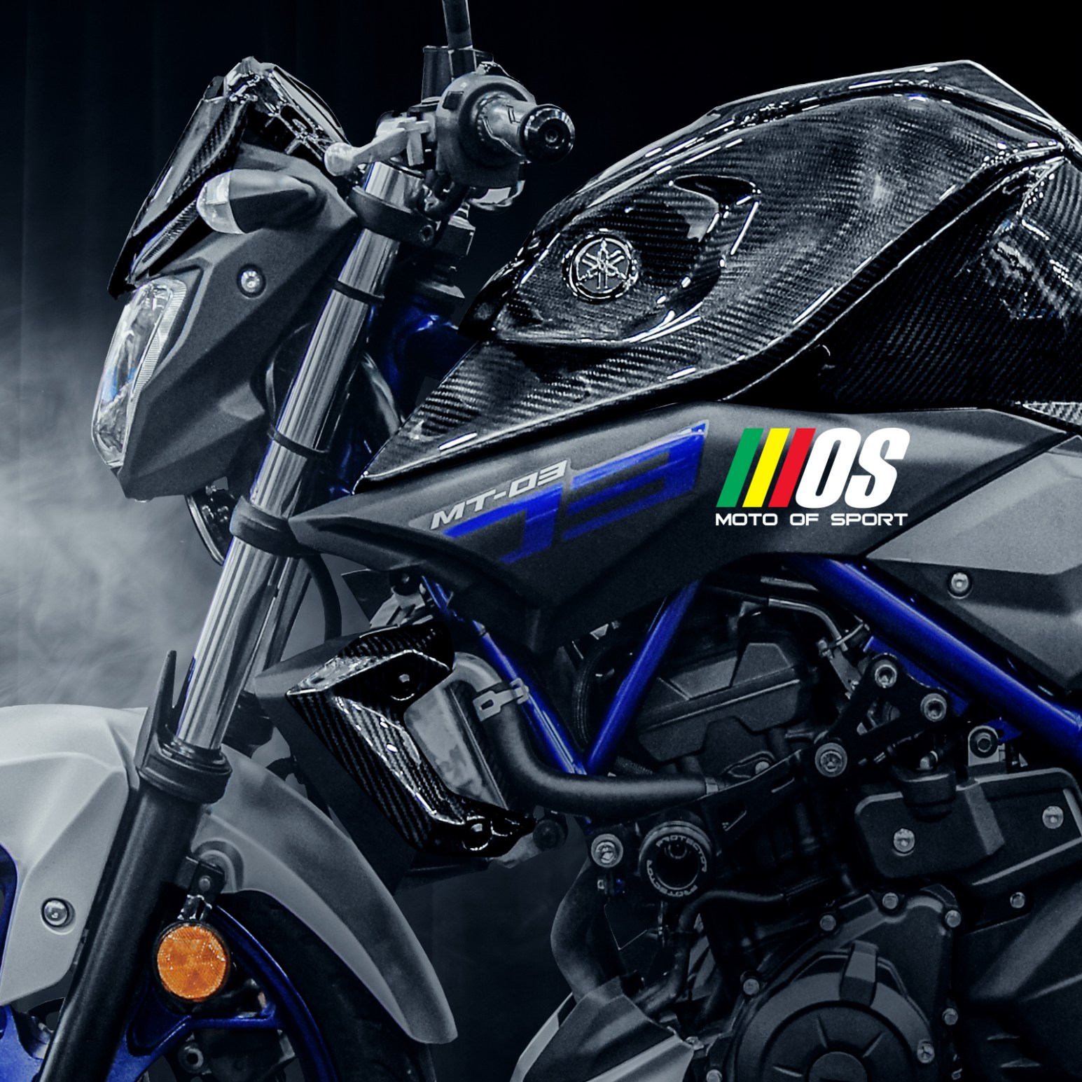 【MOS】MT- 03 Carbon  Fuel tank side cover (Rear)