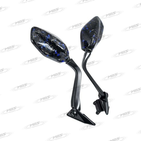 【MOS】鍛造藍箔碳纖維 左右後照鏡 AK550