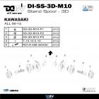 【DIMOTIV (DMV)】3D 雕花款後駐車球 (M10) KAWASAKI 車款| Webike摩托百貨