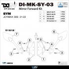 【DIMOTIV (DMV)】後視鏡前移組 (含後視鏡) JOYMAX Z+ 300I| Webike摩托百貨