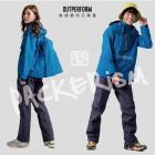 【Outperform】Packerism 揹客套式雨衣+牛仔雨褲 (日本藍)| Webike摩托百貨