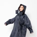 【Outperform】MiniO 長版風雨衣+雨裙 背包款 (曜石黑)| Webike摩托百貨