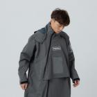 【Outperform 奧德蒙】ACE半斜開雙拉鍊防水透氣連身式雨衣 (鐵灰)| Webike摩托百貨