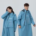 【Outperform 奧德蒙】ACE半斜開雙拉鍊防水透氣連身式雨衣 (天空藍)| Webike摩托百貨