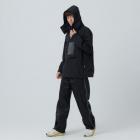 【Outperform】ACE半斜開雙拉練防水透氣兩件式雨衣 (太空黑)| Webike TW