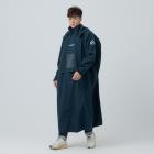 【Outperform 奧德蒙】背包款-ACE半斜開雙拉鍊防水透氣連身式雨衣 (藏青)| Webike摩托百貨