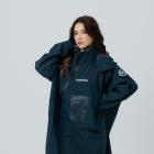 【Outperform 奧德蒙】背包款-ACE半斜開雙拉鍊防水透氣連身式雨衣 (藏青)| Webike摩托百貨