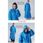 【東伸DONGSHEN】2代海洋風大衣式雨衣  (淺藍)| Webike摩托百货