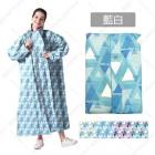 【東伸DONGSHEN】戀戀三角大衣式雨衣 (藍/白)| Webike摩托百货