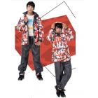 【DONGSHEN】迷彩都會叢林外套雨衣 (紅色)| Webike TW