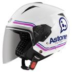 【ASTONE】RST四分之三安全帽 (白 / AQ11紫)| Webike摩托百貨