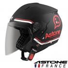 【ASTONE】RST AQ11 四分之三安全帽 (平黑/紅)| Webike摩托百貨