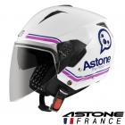 【ASTONE】RST AQ11 四分之三安全帽 (白/紫)| Webike摩托百貨