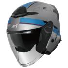 【ASTONE】DJ15 XA2 四分之三安全帽 (平灰/藍)| Webike摩托百貨