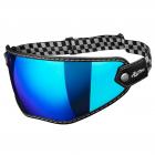 【ASTONE】SUPER RETRO X 全罩安全帽 風鏡 (電鍍鏡面) 藍/黑灰格| Webike摩托百貨