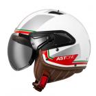 【ASTONE】CJ300 AR13 四分之三安全帽 (白/綠)| Webike摩托百貨