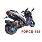 【H.B.P】【台灣合法認證】H1 全段六角排氣管 FORCE155| Webike摩托百貨