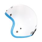 【ZEUS 瑞獅】ZS-383 復古四分之三安全帽 (白 / 藍條)| Webike摩托百貨