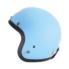 【ZEUS 瑞獅】ZS-383 復古四分之三安全帽 (消光水藍 / 黑條)| Webike摩托百貨
