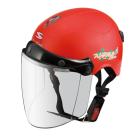 【ZEUS 瑞獅】ZS-108L 半罩式安全帽 (紅)| Webike摩托百貨